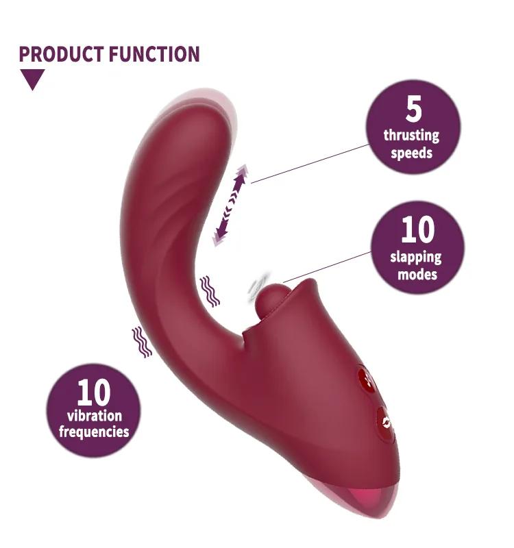 GINYA G-spot Vibrators Female Thrusting Vibrating Massager Clitoral Slapping Stimulating Vibrator gallery image 4