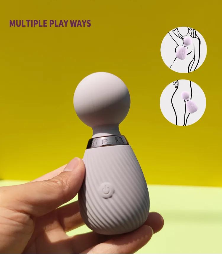 GINYA New Pinstripe Design Female Strong Vibration Mini AV Wand Massager gallery image 4