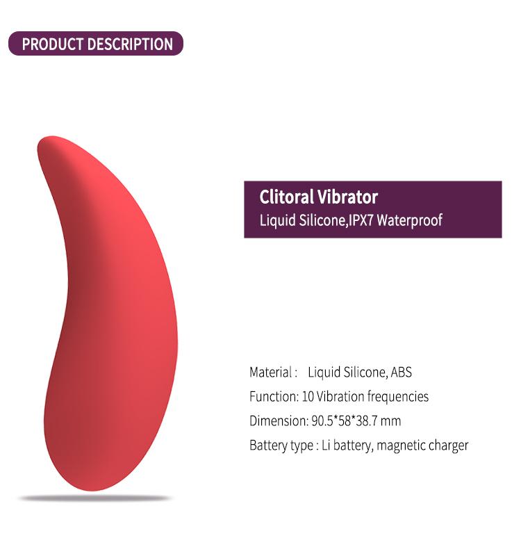 GINYA New Design Gradient Color Liquid Silicone Clitoral Vibrator — CH01316 gallery image 2