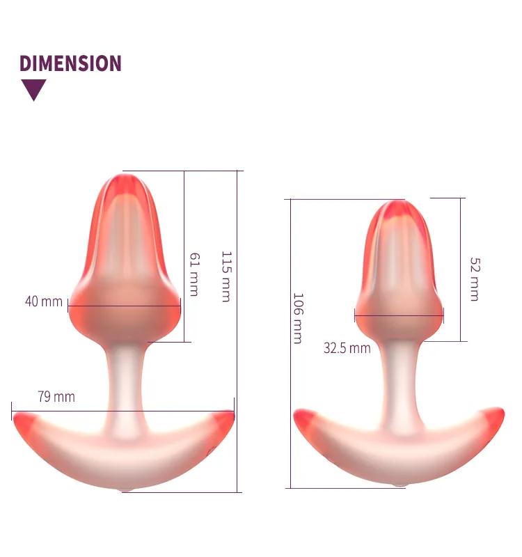GINYA OEM ODM Dual Layer Liquid Silicone Vibrating Anal Plug — CH09006 gallery image 3