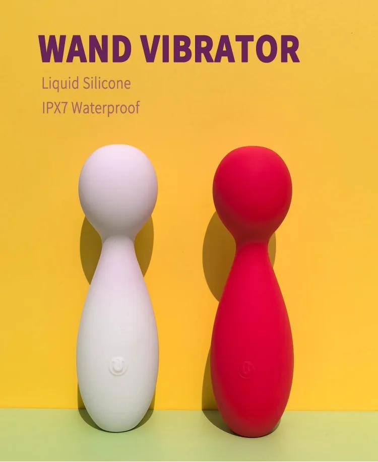 GINYA New Design Gradient Color Liquid Silicone Wand Vibrator — CH01314 gallery image 1