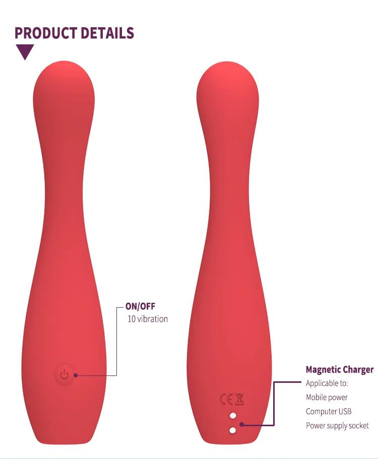 GINYA New Liquid Silicone G Spot Vibrator — CH01312 gallery image 6