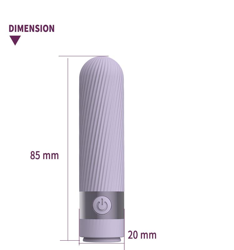 GINYA New Pinstripe Design Female Cute Mini Bullet Vibrator gallery image 2