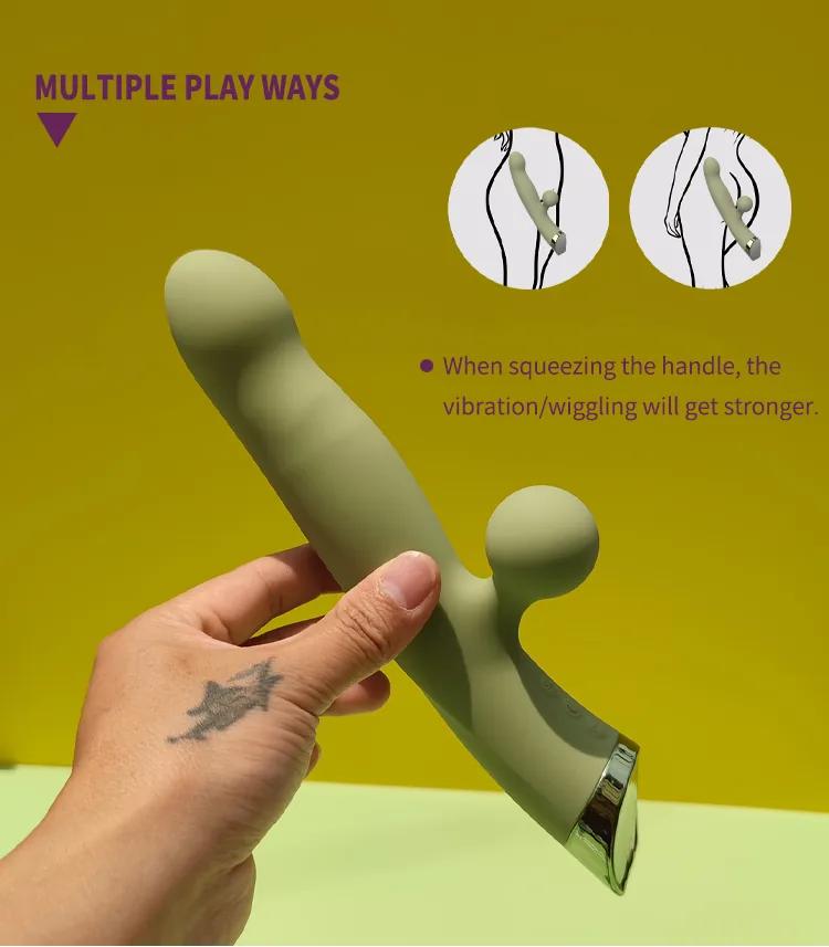GINYA New Design Gravity Sensor Finger Wiggling Rabbit Vibrators gallery image 5