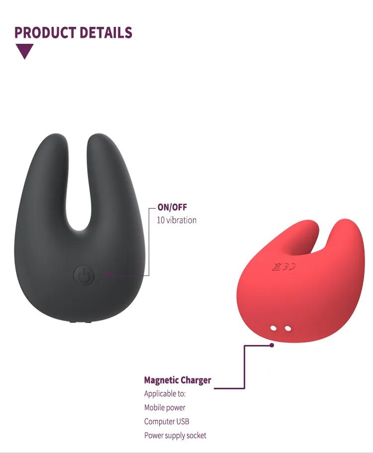 GINYA New Dual Vibrators Breast Massager for Women With Strong Vibrator Sex Toys gallery image 6