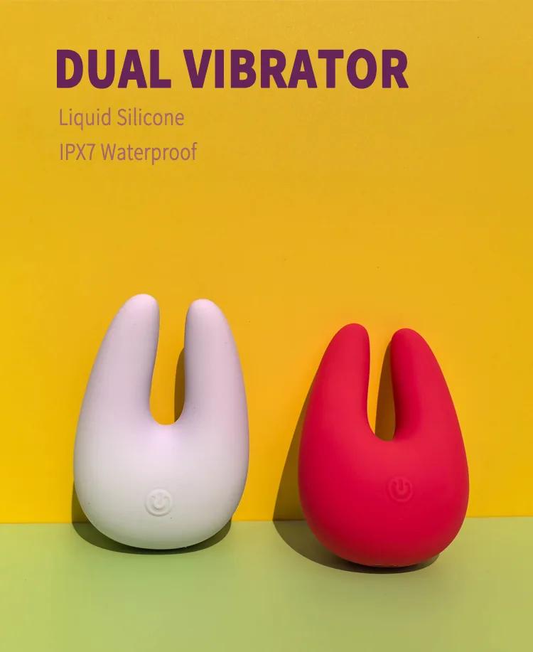 GINYA New Dual Vibrators Breast Massager for Women With Strong Vibrator Sex Toys gallery image 1
