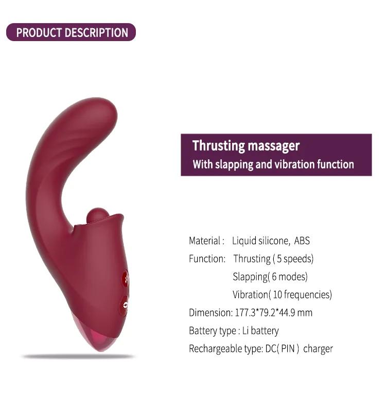 GINYA G-spot Vibrators Female Thrusting Vibrating Massager Clitoral Slapping Stimulating Vibrator gallery image 2