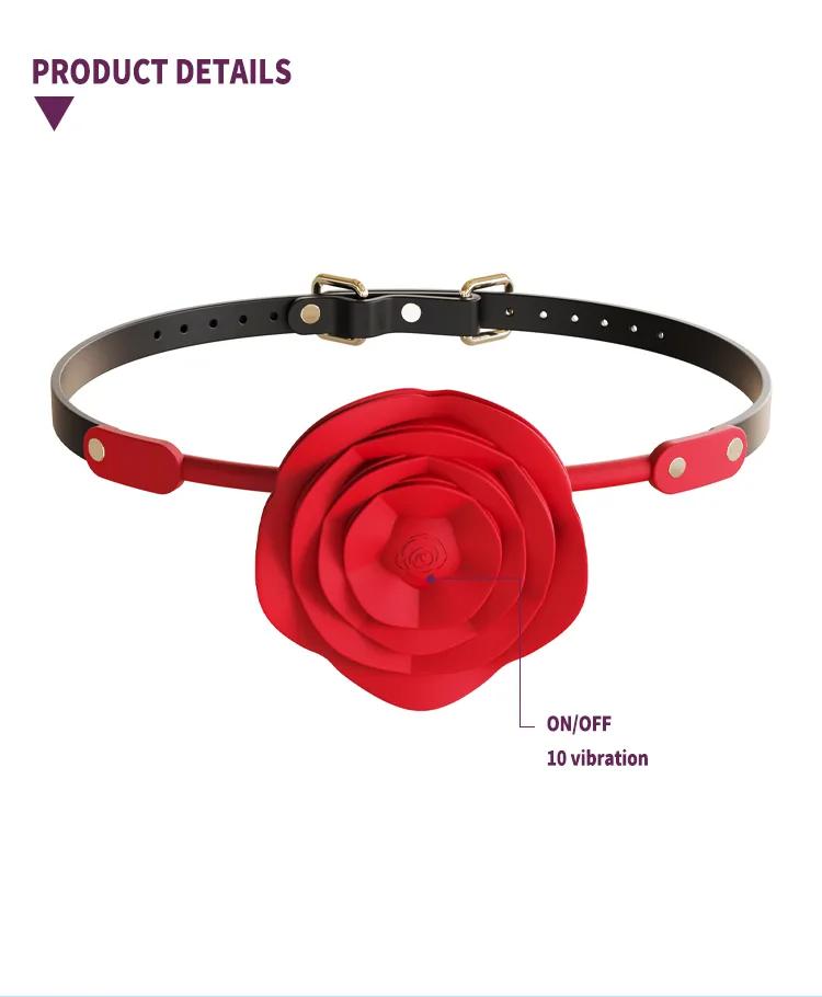GINYA New BDSM Rose Mouth Ball Breast Clamp Vibrators gallery image 5
