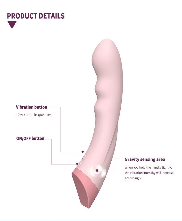 GINYA 2024 New Design Female Gravity Sensor G-spot Vibrator — CH01288 gallery image 5