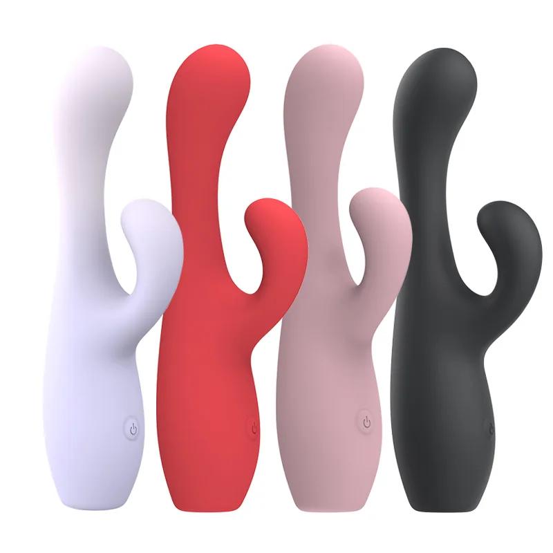 GINYA New Design Gradient Color Liquid Silicone Female Rabbit Vibrator — CH01313