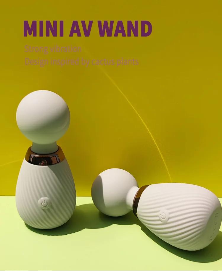 GINYA New Pinstripe Design Female Strong Vibration Mini AV Wand Massager gallery image 1