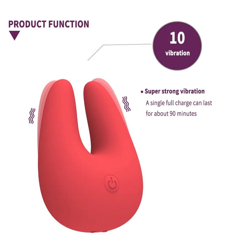 GINYA New Dual Vibrators Breast Massager for Women With Strong Vibrator Sex Toys gallery image 4