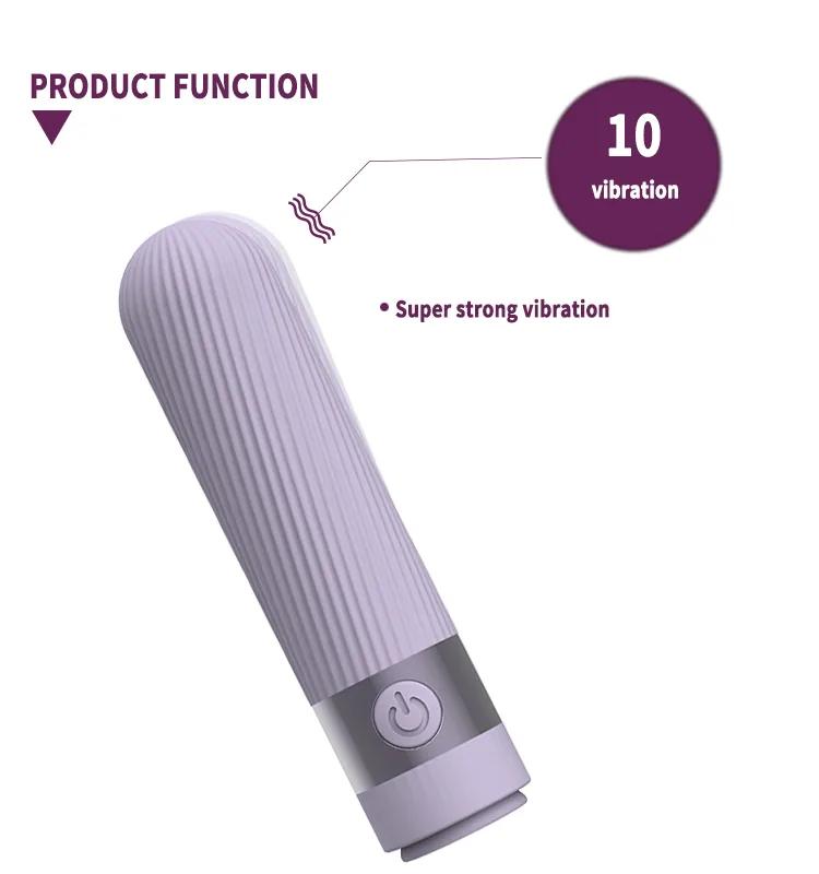 GINYA New Pinstripe Design Female Cute Mini Bullet Vibrator gallery image 3