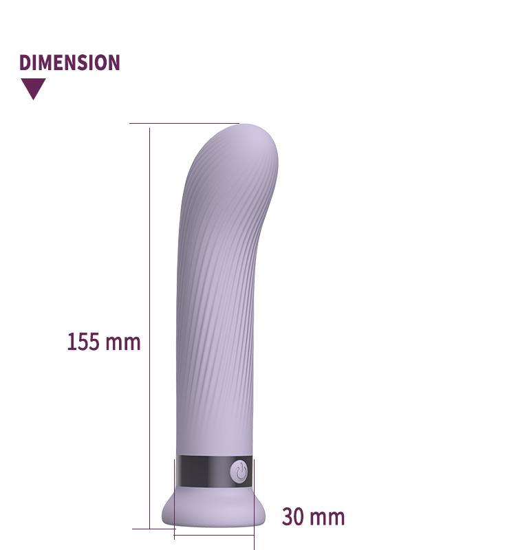 GINYA 2024 New Pinstripe Design Cute Mini G-spot Vibrator gallery image 2