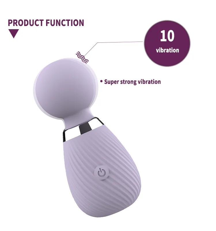GINYA New Pinstripe Design Female Strong Vibration Mini AV Wand Massager gallery image 3