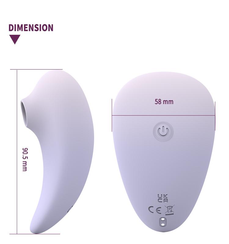 GINYA New Liquid Silicone Clitoral Sucking Stimulator Breast Massager — CH01317 gallery image 3