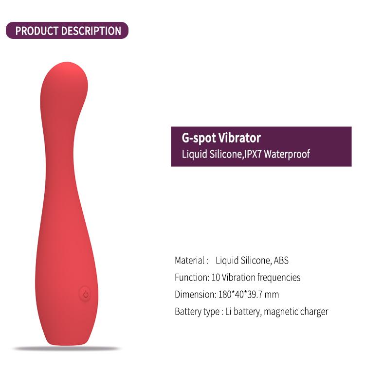 GINYA New Liquid Silicone G Spot Vibrator — CH01312 gallery image 2