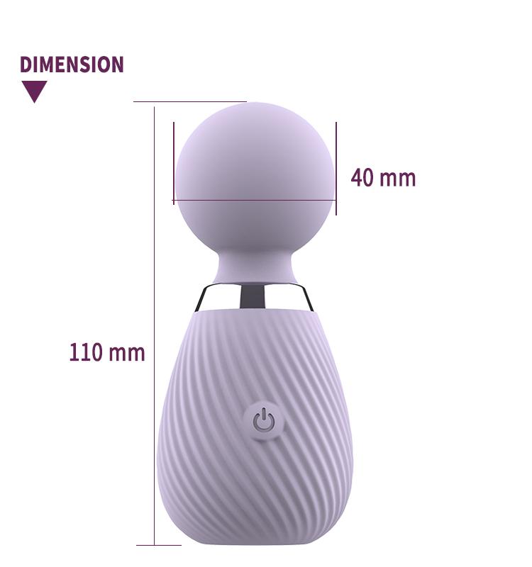 GINYA New Pinstripe Design Female Strong Vibration Mini AV Wand Massager gallery image 2