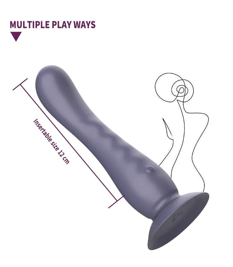 GINYA New Patent Liquid Silicone Vibrator for Women Snake Twisting Motion gallery image 5
