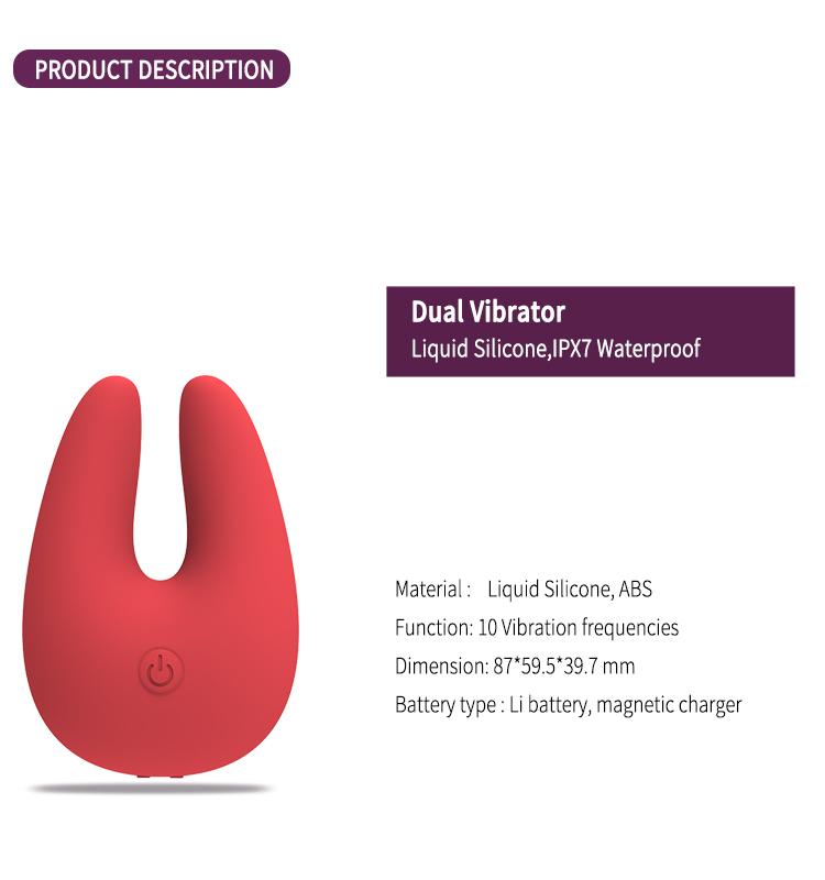 GINYA New Dual Vibrators Breast Massager for Women With Strong Vibrator Sex Toys gallery image 2