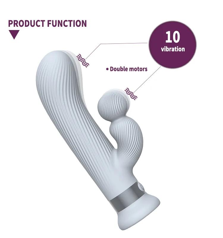 GINYA 2024 New Stripe Design Cute Mini Rabbit Vibrator gallery image 3