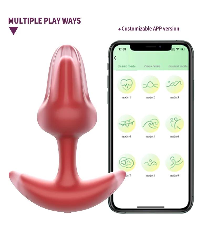 GINYA OEM ODM Dual Layer Liquid Silicone Vibrating Anal Plug — CH09006 gallery image 5