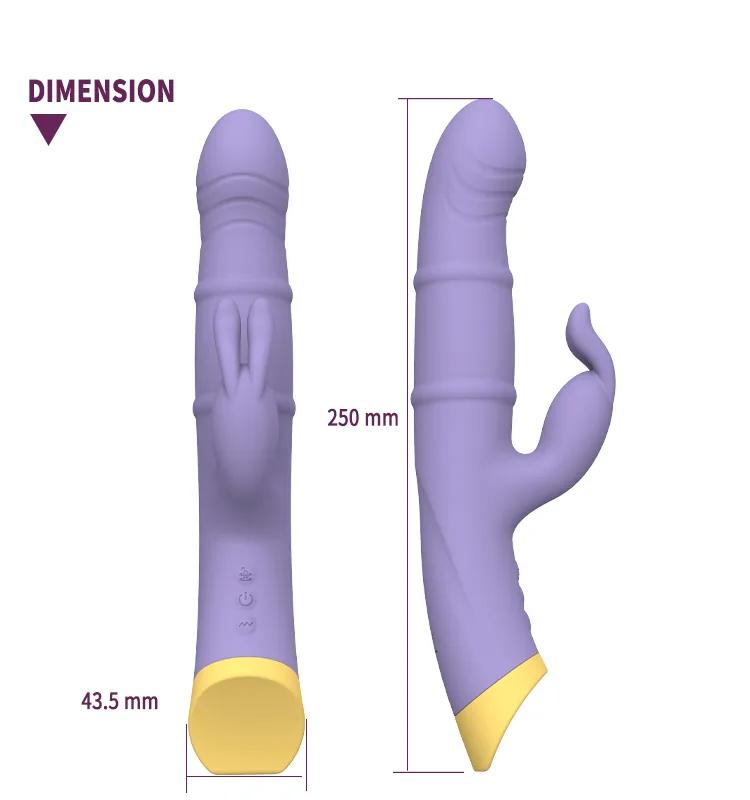 GINYA New Design Gravity Sensor Squirming Rotating Rabbit Vibrator CH01285 gallery image 2