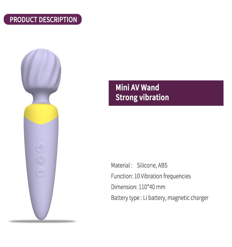 GINYA New Design Female Strong Vibration Mini AV Wand Massager gallery image 2