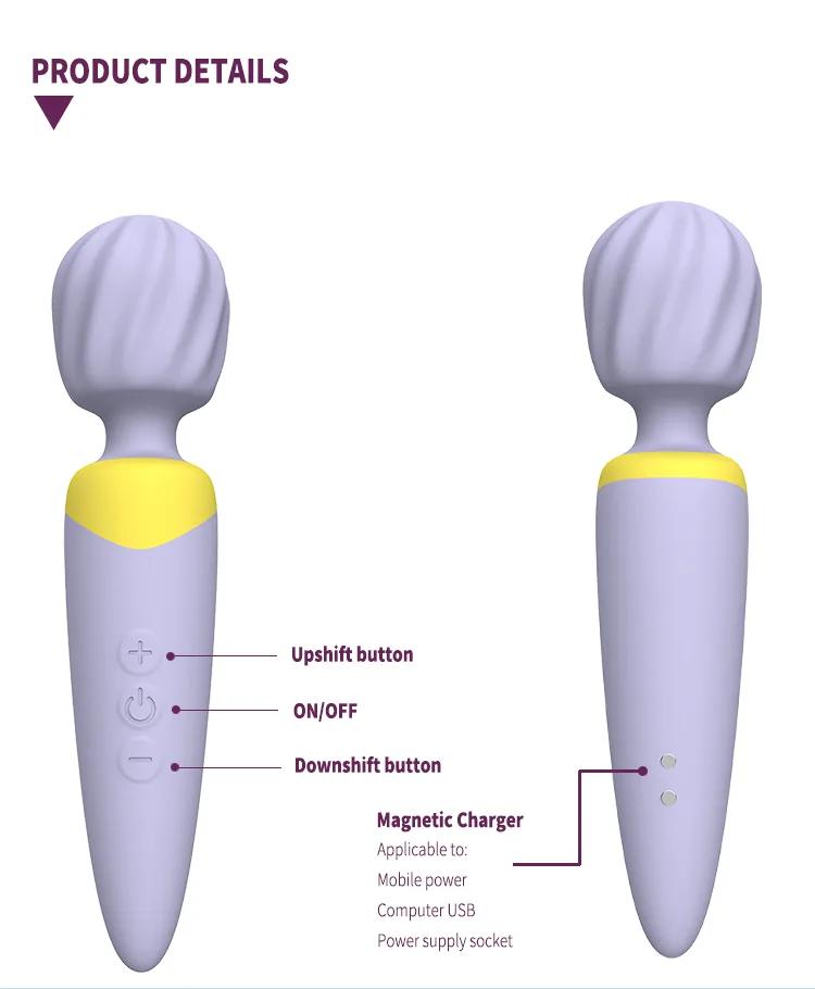 GINYA New Design Female Strong Vibration Mini AV Wand Massager gallery image 6
