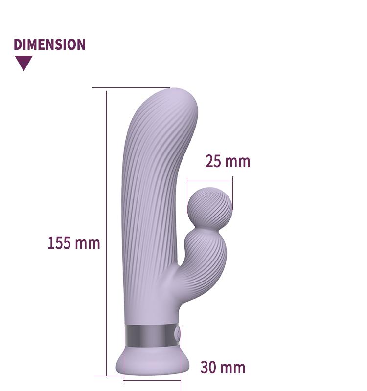 GINYA 2024 New Stripe Design Cute Mini Rabbit Vibrator gallery image 2