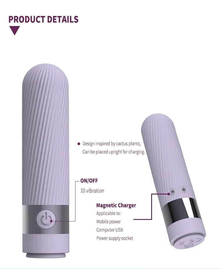 GINYA New Pinstripe Design Female Cute Mini Bullet Vibrator gallery image 4