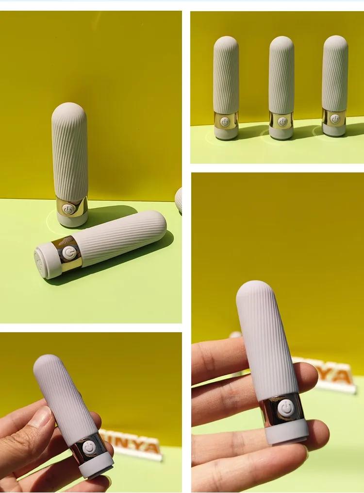 GINYA New Pinstripe Design Female Cute Mini Bullet Vibrator gallery image 6