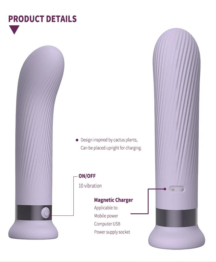 GINYA 2024 New Pinstripe Design Cute Mini G-spot Vibrator gallery image 4