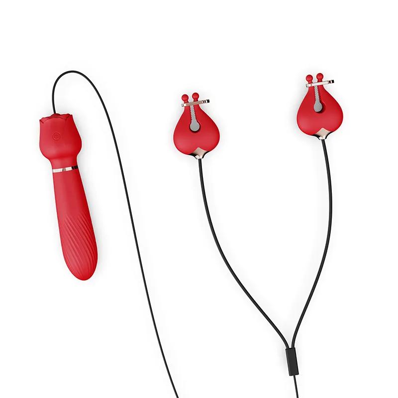 GINYA New Rose Vibrator Breast Clamp Vibrators