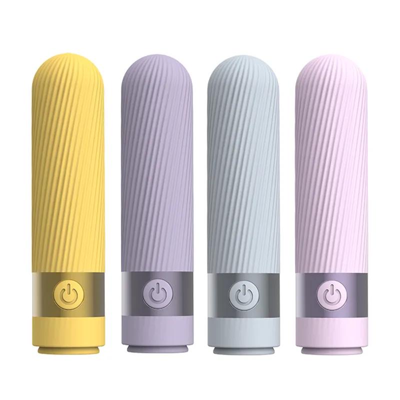 GINYA New Pinstripe Design Female Cute Mini Bullet Vibrator